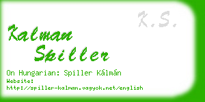 kalman spiller business card